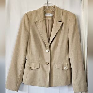Calvin Klein women's fitted Notched Collar 2 button suit jacket size 10‎